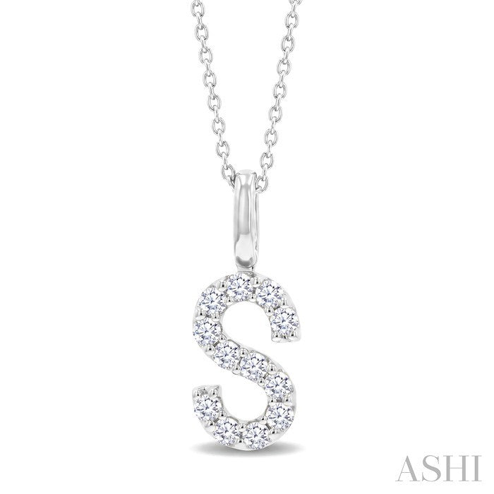 Classic 'S' Initial Diamond Pendant