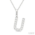 Classic 'U' Initial Diamond Pendant