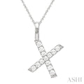 Classic 'X' Initial Diamond Pendant