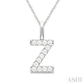 Classic 'Z' Initial Diamond Pendant