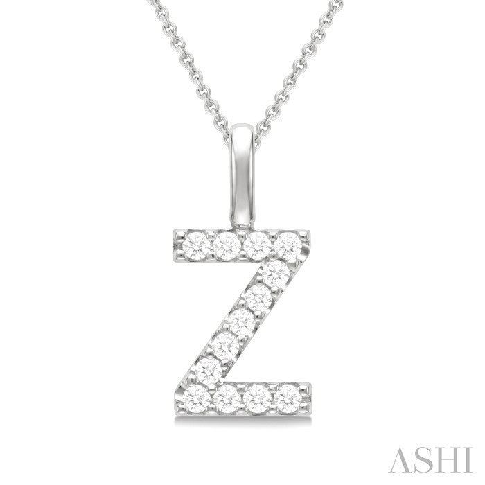 Classic 'Z' Initial Diamond Pendant