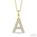 Classic 'A' Initial Diamond Pendant