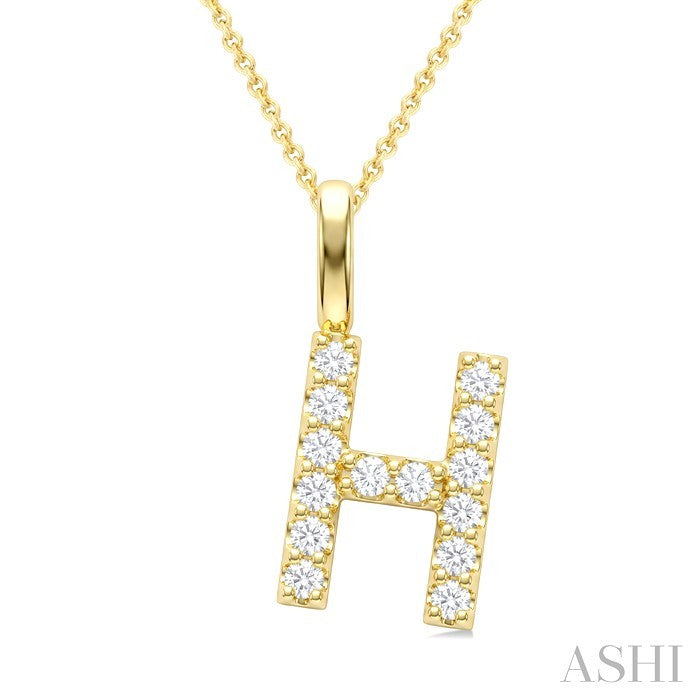 Classic 'H' Initial Diamond Pendant
