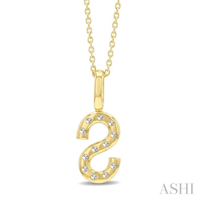 Classic 'S' Initial Diamond Pendant