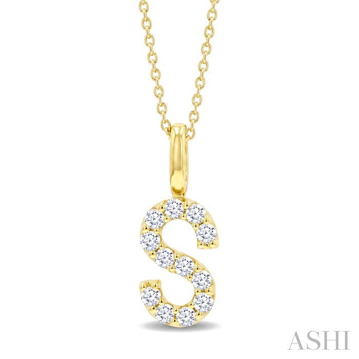 Classic 'S' Initial Diamond Pendant
