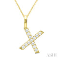 Classic 'X' Initial Diamond Pendant