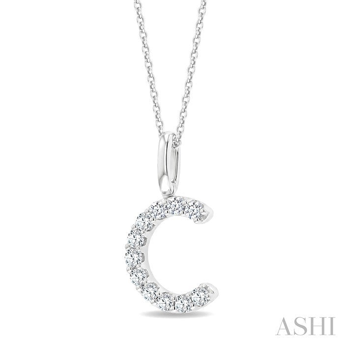 Classic 'C' Initial Diamond Pendant