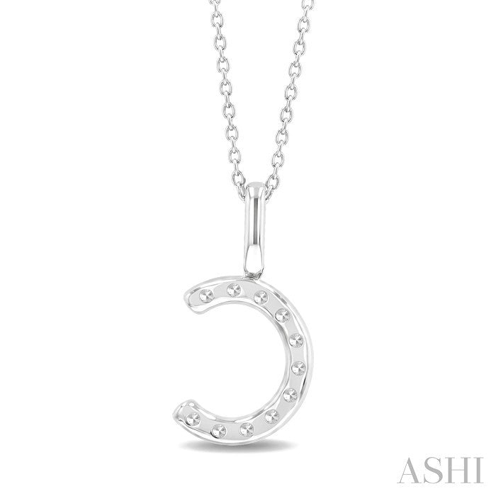 Classic 'C' Initial Diamond Pendant
