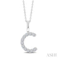 Classic 'C' Initial Diamond Pendant