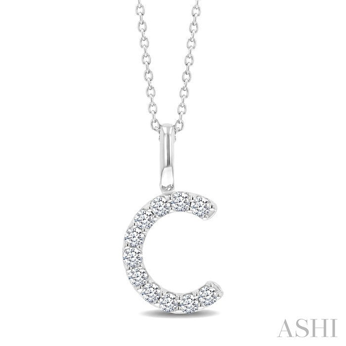 Classic 'C' Initial Diamond Pendant