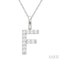 Classic 'F' Initial Diamond Pendant
