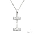 Classic 'I' Initial Diamond Pendant