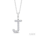 Classic 'J' Initial Diamond Pendant