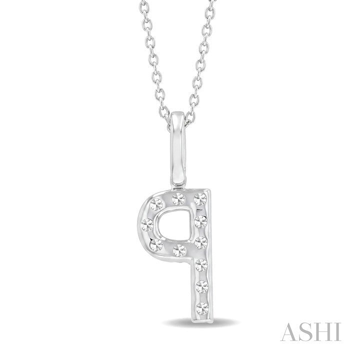 Classic 'P' Initial Diamond Pendant