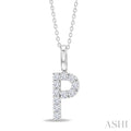 Classic 'P' Initial Diamond Pendant