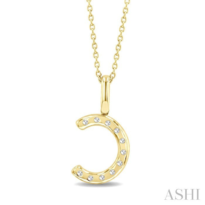 Classic 'C' Initial Diamond Pendant