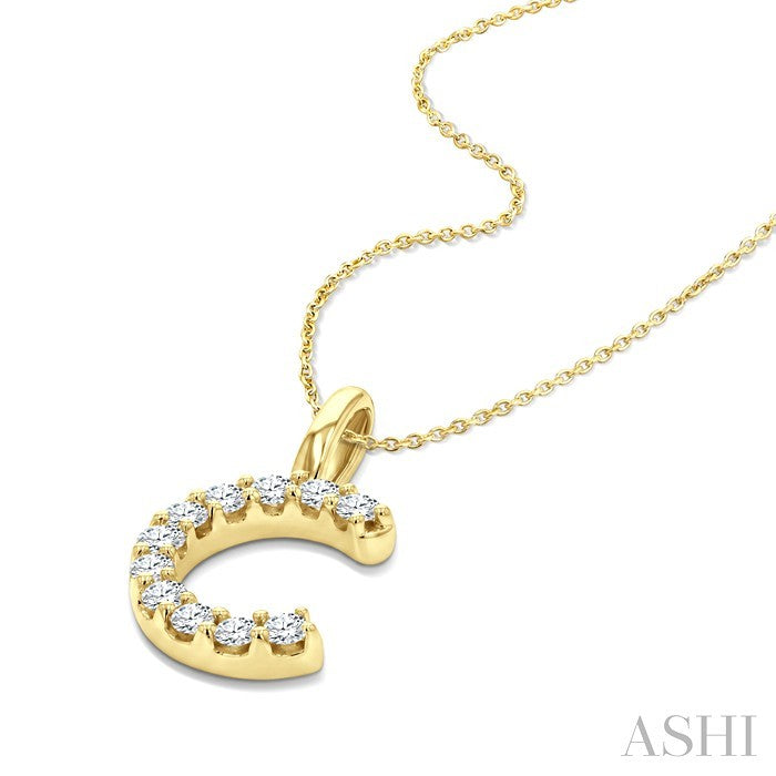 Classic 'C' Initial Diamond Pendant