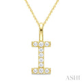 Classic 'I' Initial Diamond Pendant
