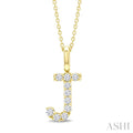 Classic 'J' Initial Diamond Pendant