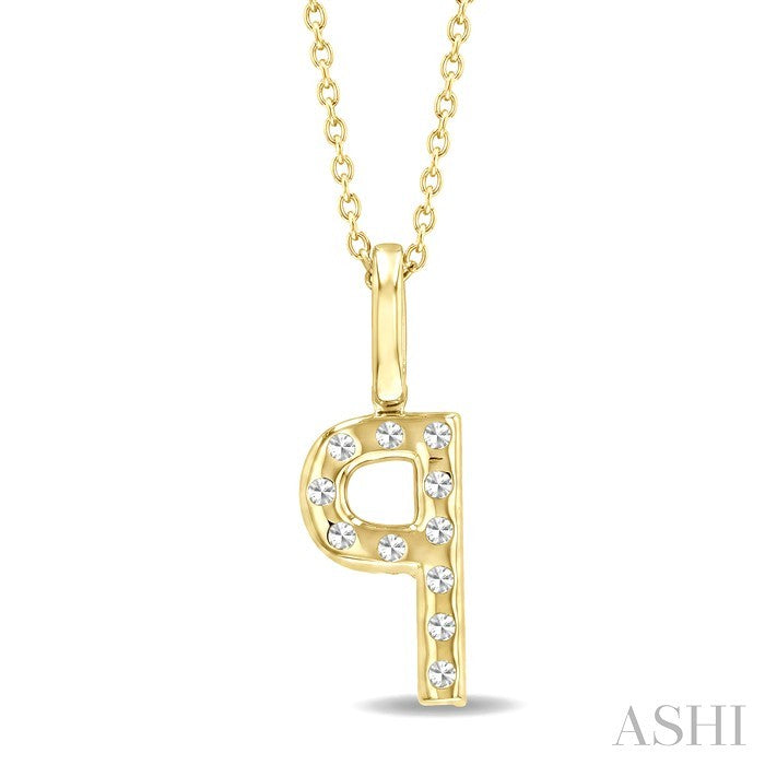 Classic 'P' Initial Diamond Pendant