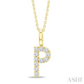 Classic 'P' Initial Diamond Pendant