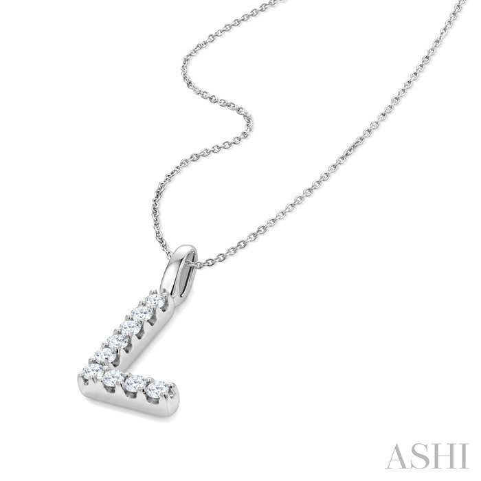 Classic 'L' Initial Diamond Pendant