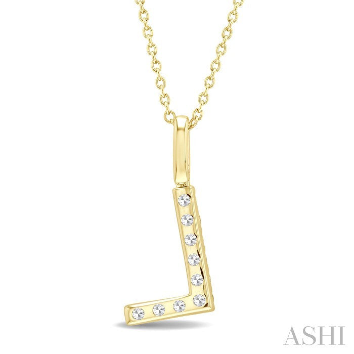 Classic 'L' Initial Diamond Pendant