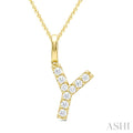 Classic 'Y' Initial Diamond Pendant