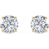 14K Yellow 1 1/2 CTW Lab-Grown Diamond Stud Earrings