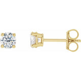 14K Yellow 3/4 CTW Lab-Grown Diamond Stud Earrings