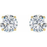 14K Yellow 2 CTW Lab-Grown Diamond Stud Earrings