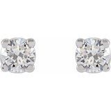 Round 4-Prong Lightweight Stud Earrings