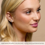 14K White 1/2 CTW Lab-Grown Diamond 4-Prong Stud Earrings