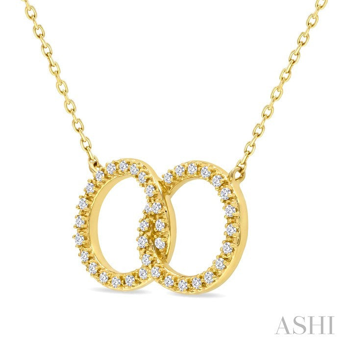 Circle Interlock Petite Diamond Fashion Pendant
