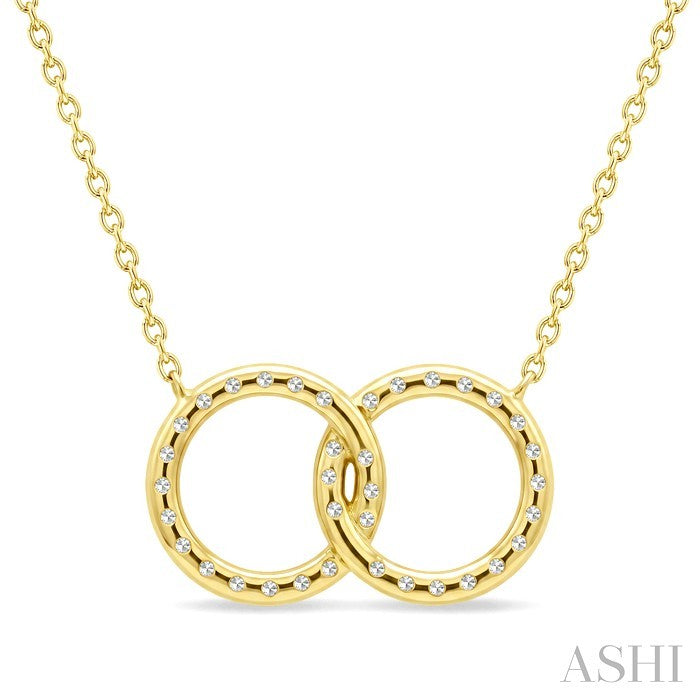Circle Interlock Petite Diamond Fashion Pendant
