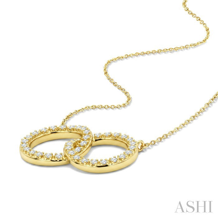Circle Interlock Petite Diamond Fashion Pendant