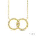 Circle Interlock Petite Diamond Fashion Pendant