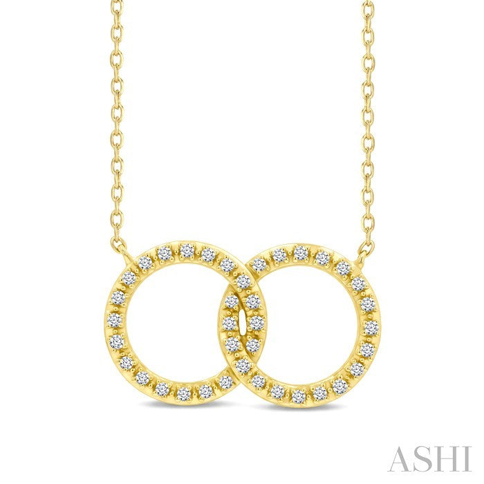 Circle Interlock Petite Diamond Fashion Pendant