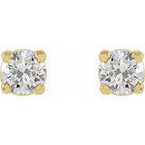 14K Yellow 3 CTW Lab-Grown Diamond Stud Earrings