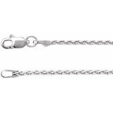 Sterling Silver 1.5 mm Wheat 20" Chain