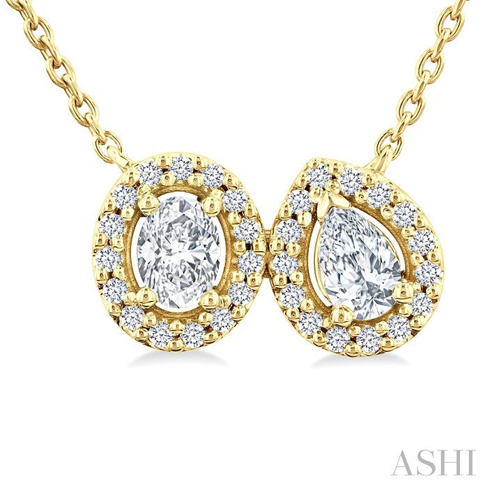 Toi Et Moi Halo Diamond Pendant