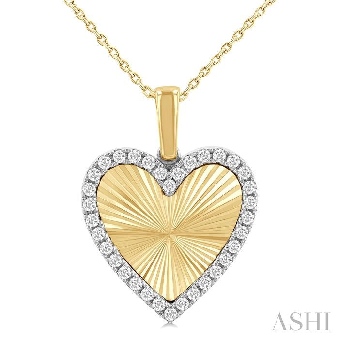 Heart Shape Fluted Diamond Fashion Pendant