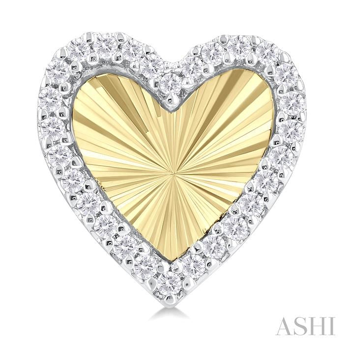Heart Shape Fluted Diamond Fashion Earrings