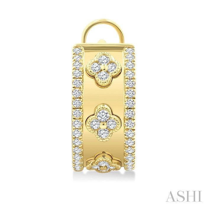 Clover Diamond Fashion Hoop Earrings