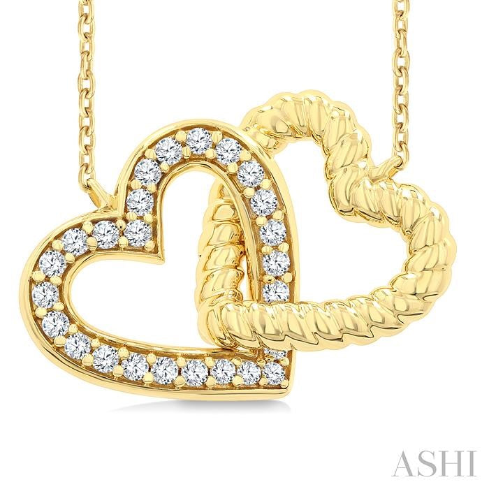 Heart Interlock Petite Diamond Fashion Pendant
