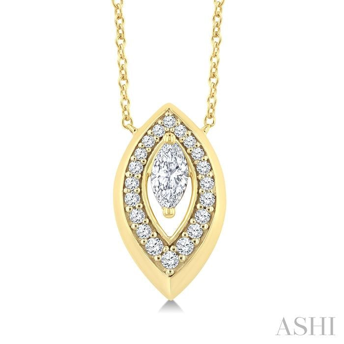 Marquise Shape Art Deco Diamond Fashion Pendant