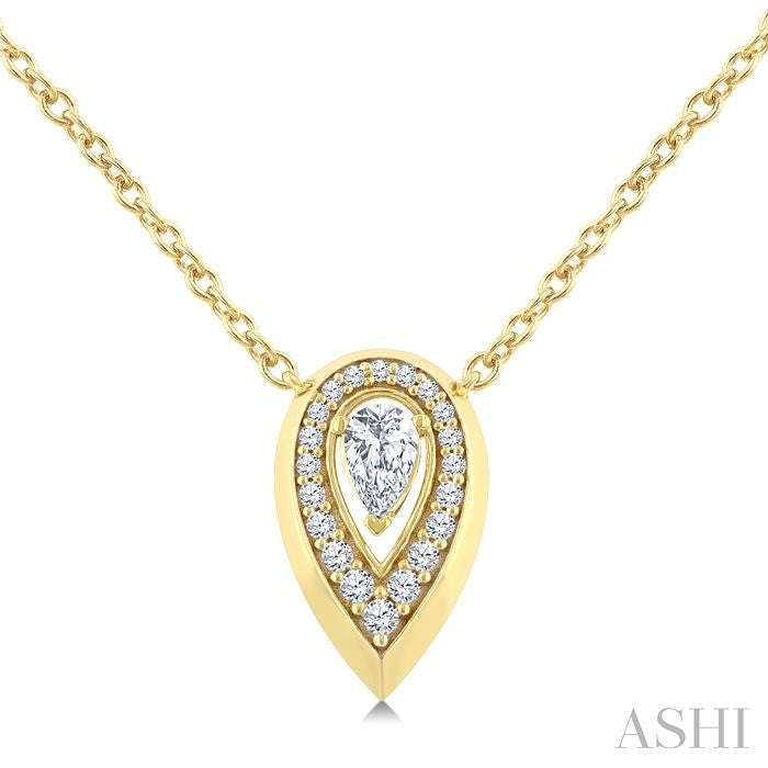 Pear Shape Art Deco Diamond Fashion Pendant