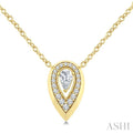 Pear Shape Art Deco Diamond Fashion Pendant