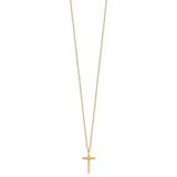 14k Madi K .01ct Diamond Cross Necklace