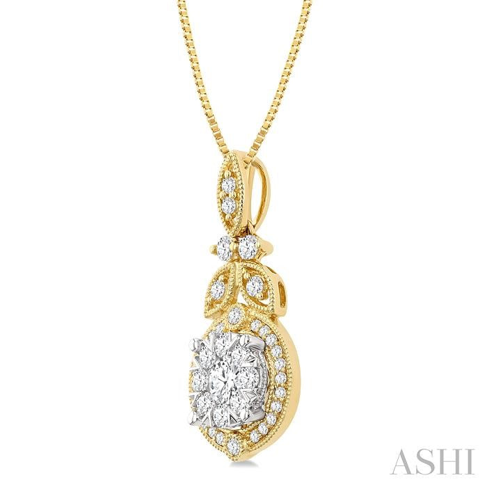 Round Shape Lovebright Diamond Pendant